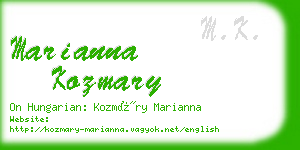 marianna kozmary business card